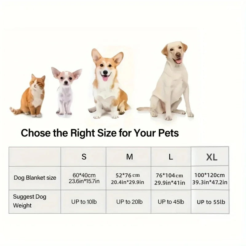 3PCS Soft Fluffy Pet Blanket Cute Dot Pattern Cozy Warm Blanket Cat Dogs Bed Small Large Dogs Mat Cover Pet Supplies Dog clothes