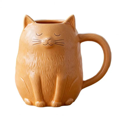 Animal Shaped Ceramic Mug Design Coffee Cup Shape Resin Mug Set Elephant Sheep Owl Cat Dog Styling Hot Drink Cups for Home Decor