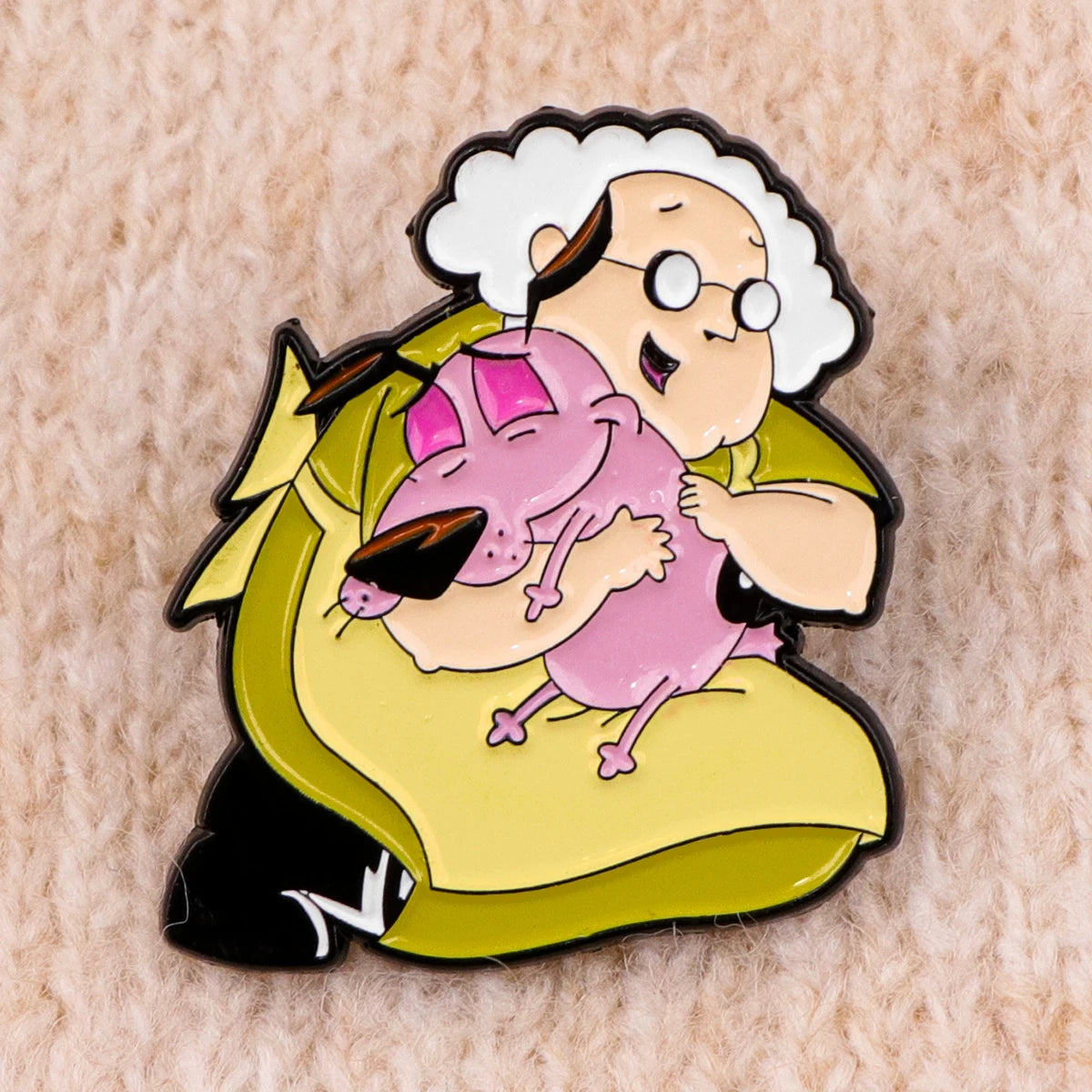 Cowardly Hero Dogs Enamel Pins Anime Figures Badges Metal Lapel Brooch For Backpacks Brooches Fashion Jewelry Accessories Gifts