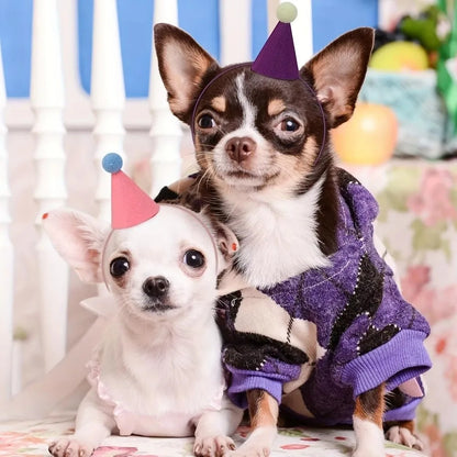 the MINI PARTY HATS - Cute 6PCS Set - Mini Party Hats, Lightweight Colorful Party Hats, Pet Decorative Headwear, Christmas Party