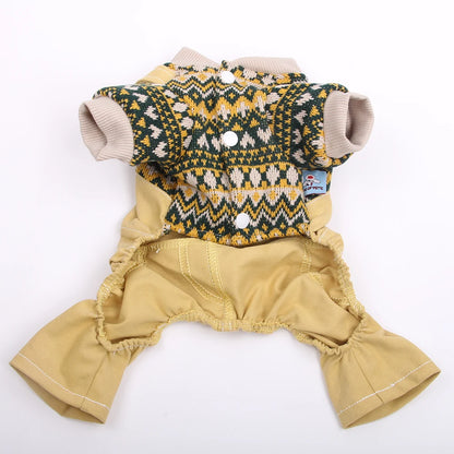 New Dog Cat Jumpsuit Sweater Pet Puppy Coat Jacket Autumn/Winter Clothes Overalls