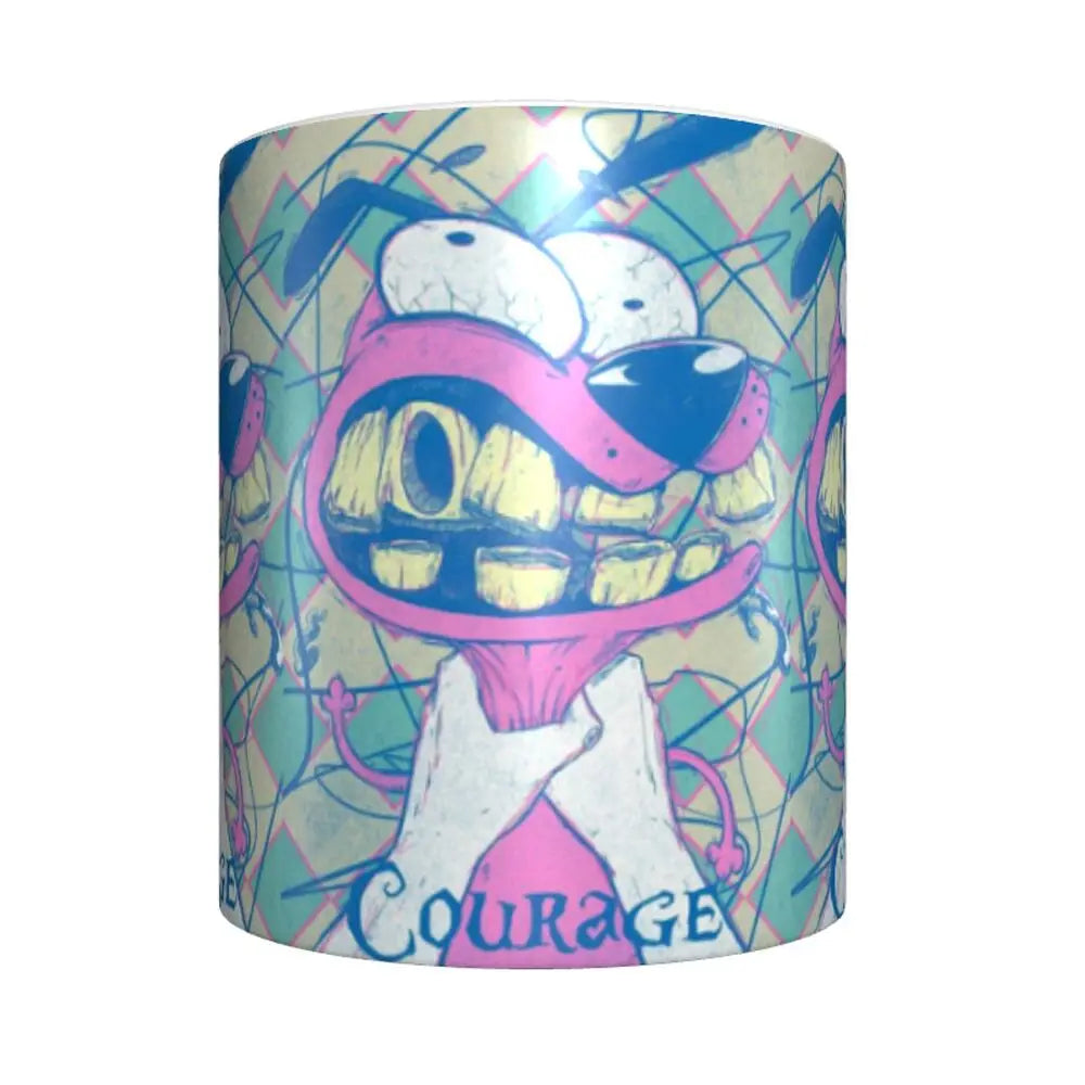 Personalized C-Courage The Cowardly Dog Coffee Mug DIY Ceramic Milk Tea Mug Cup