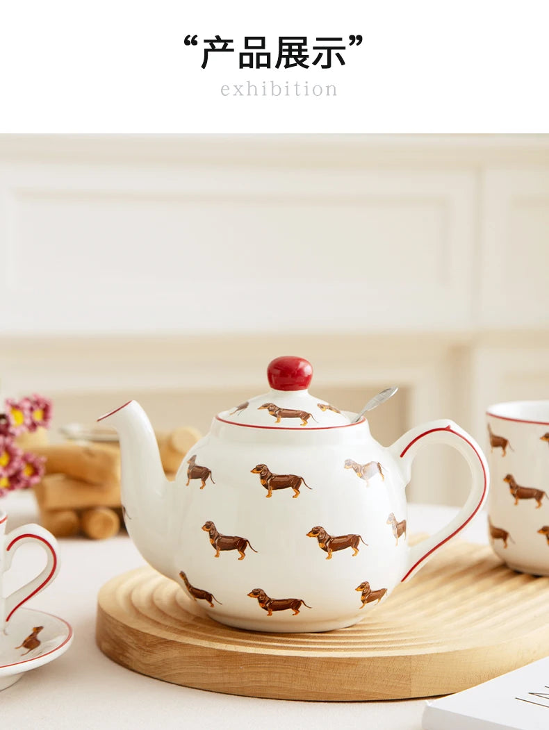 London Pottery 220ML Animal mug dish ceramics coffee cup Unusual tea Pair pottery tea cup set porcelain Cups for girlfriend gift