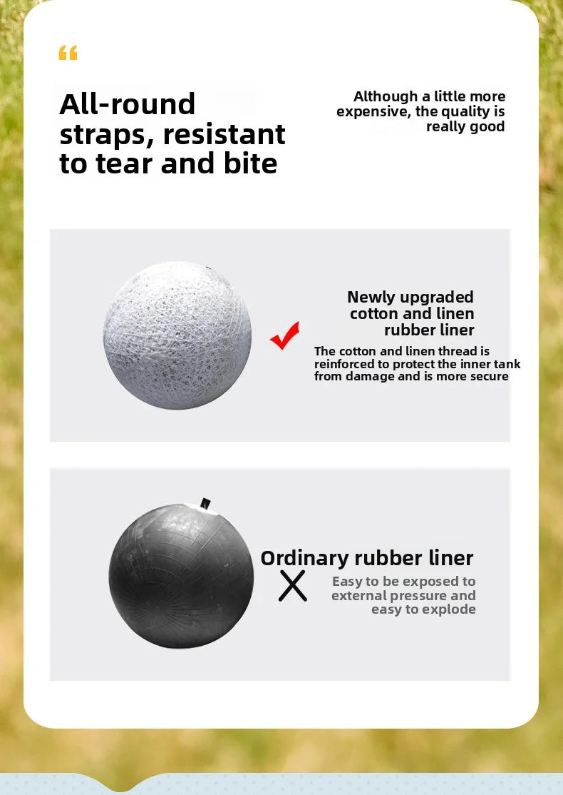 Dog outdoor chewing toy that is durable, bite-resistant and makes sound - inflatable football toy