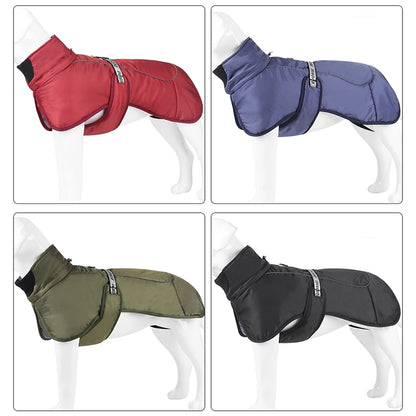 Winter Warm Windproof Big Dog Jacket for Medium Large Doggy Vest Coats Reflective Labrador Golden Retriever Clothes Pet Costume
