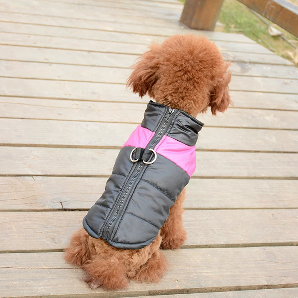 Waterproof Pet Dog Puppy Vest Jacket Winter Warm Dog Clothes Pet Padded Vest Zipper Jacket Coat For Small Medium Large Dogs