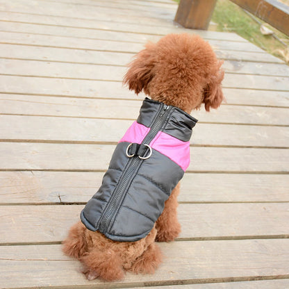 Waterproof Pet Dog Puppy Vest Jacket Winter Warm Dog Clothes Pet Padded Vest Zipper Jacket Coat For Small Medium Large Dogs