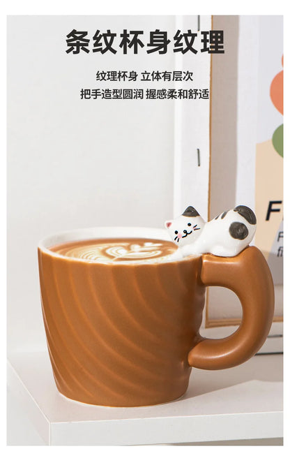 Ceramic Mug Creative Cartoon Cat Cute Cup Children's Milk Breakfast Home Office Coffee Mug Gift Frends Drinkware Tea Cup