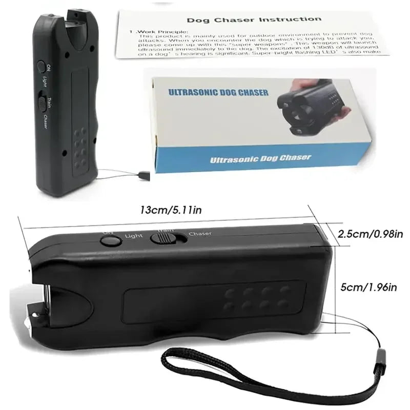 the SONICSAFE PET DETERRENT - Dog Repeller, Portable Ultrasonic Deterrent, Handheld Anti-Barking 3-in-1 Dog Training Device, Repel Animals, Pets Dog Trainer