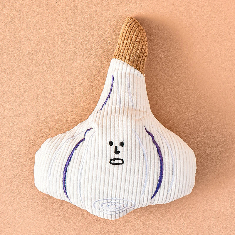 Pet Dog Plush Noise Chewing Toy Be Endurable Onion Mushroom Garlic Vegetable Series Dog Toy Plush Squeak Pet Toy Dog Puzzle Toys