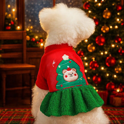 the SNOWPAW COZY SWEATER - Dog Christmas Clothes, Winter Warm Sweater, Pet Clothes for Small Dogs, Elk Santa Claus Dog/Cat Coat Hoodies, Christmas Dogs Costume
