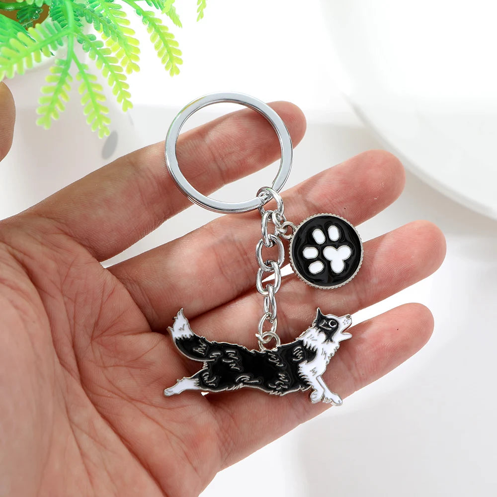 I LOVE Alaska Husky Dog Keychain Cute dachshund  animal Cartoon dog Keychain dog Gift For woman Man Jewelry