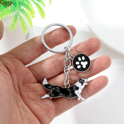 I LOVE Alaska Husky Dog Keychain Cute dachshund  animal Cartoon dog Keychain dog Gift For woman Man Jewelry