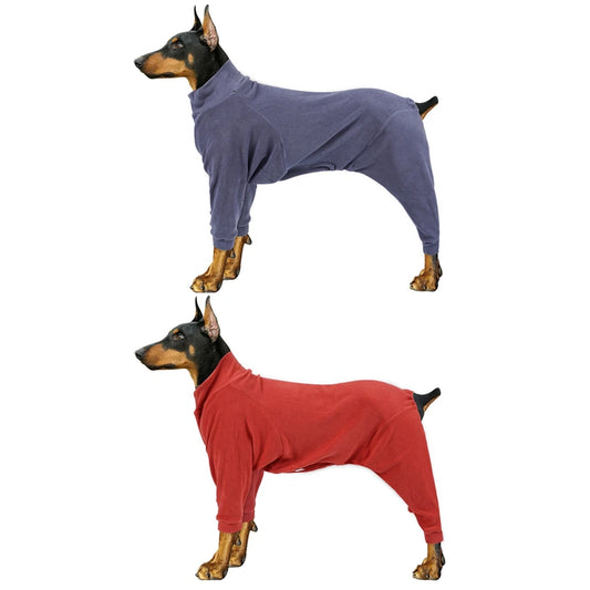 4-Legs Dog Coats Warm Fleece Clothes for Small Medium Large Dogs Dog Cold Weather Outfit Full Body Cover Dog Snowsuit