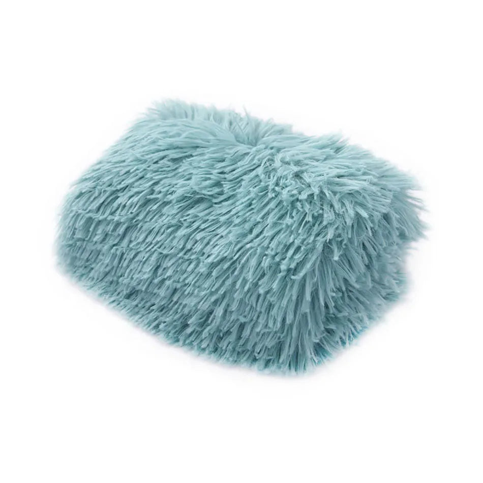 Dog Bed Mat Pet Cat Dog Plush Soft Warm Cushion Pet Washable Candy Colored Blanket Kennel Puppy Pet Cat Dog Supplies