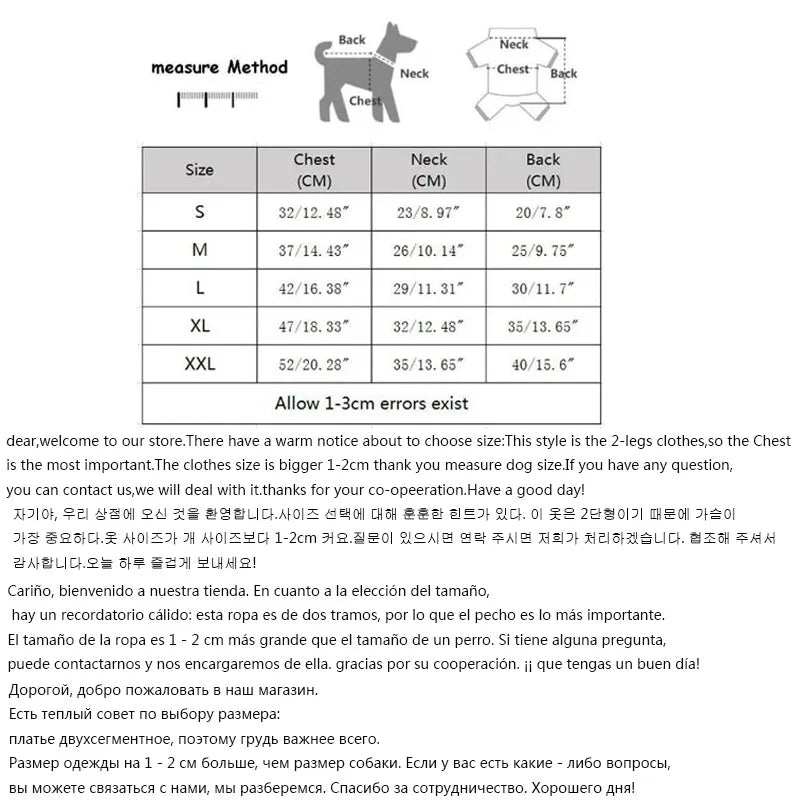 Winter Fleece Dog Jumpsuit Onesie For Small Dogs Shih Tzu Yorkie Pet Clothing Puppy Pajamas Costumes Overalls Outfit Pyjamas XXL