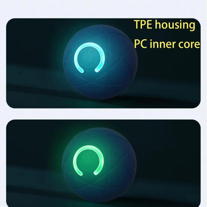 Automatic Rolling Ball Dog Toy - USB Rechargeable Interactive Dog Ball with LED Light, Self-Moving Indoor Play Toy for Puppy Dog