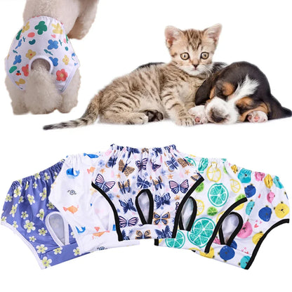 Female dog Cute Washable Male Dog Diapers, Reusable High Absorbency Leak-Proof Male Dog Diapers cat Physiological Pants