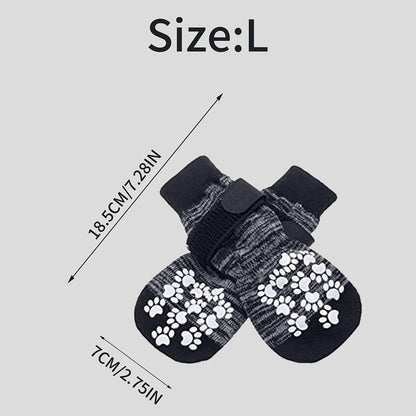 the GRIPPAWS PET SOCKS - 4PCS Pet Shoes, Dog's Foot Covers, Adjustable Indoor and Outdoor Non-Slip Socks for Pets