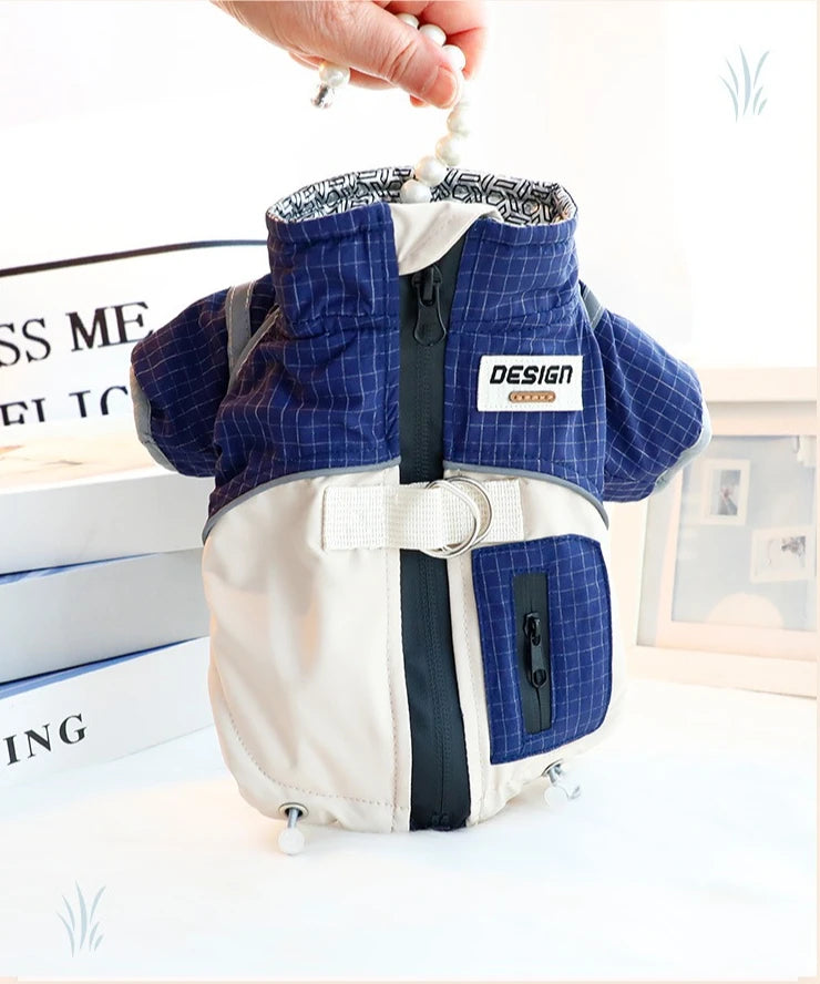 2025 Dog Clothes Winter Thick Functional Travel 3-Proof Down Jacket for Small Dog Cold-Resistant Outdoor Windproof Pet Outfit