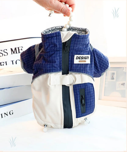 2025 Dog Clothes Winter Thick Functional Travel 3-Proof Down Jacket for Small Dog Cold-Resistant Outdoor Windproof Pet Outfit