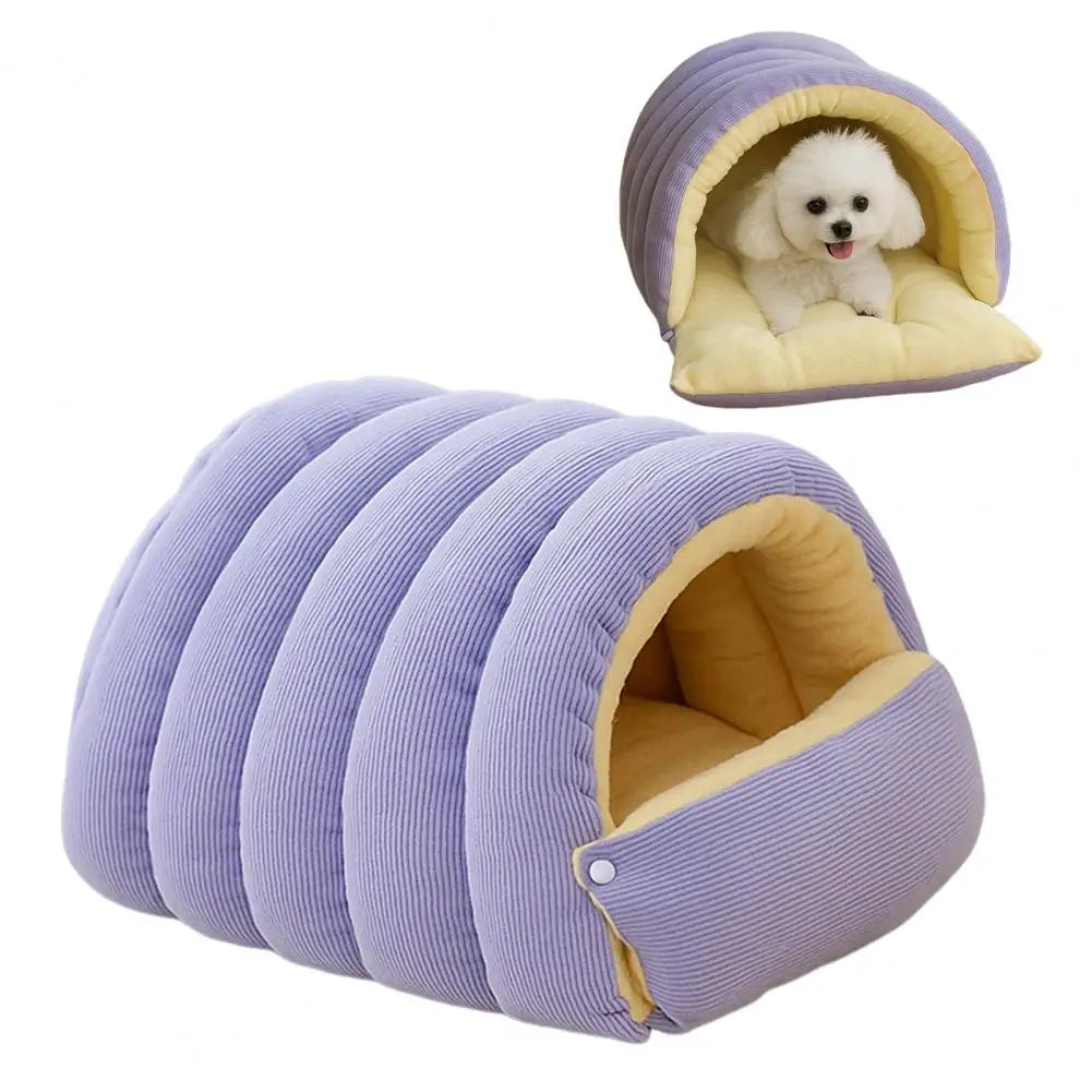 Pet House with Non-slip Base Washable Pet Bed for Dogs Cats Soft Fleece Cat Bed with Removable Washable Cover Cozy Cave