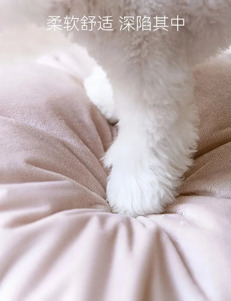 Dog Kennel Warm In Autumn and Winter Removable and Washable House Type Closed Indoor Large Space Cat Fighting Mat