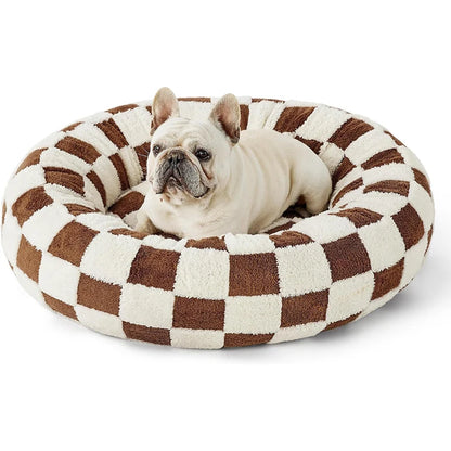 50CM/60CM Round Pet Bed for Dog Cat Bed Super Soft Cats Bed Plush Dog House for Small Dog House Winter Warm Sleeping