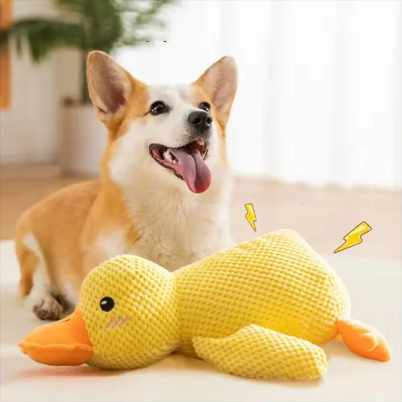 Cute dog Toy Stomping Duck Bite Resistant Grinding Teeth Cleaning Large Dog Interactive Entertainment Puppy Boredom Plush Toy
