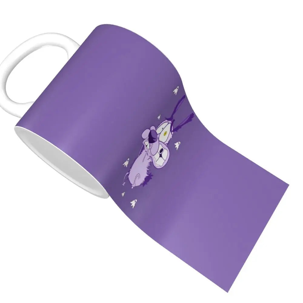 Personalized C-Courage The Cowardly Dog Coffee Mug DIY Ceramic Milk Tea Mug Cup