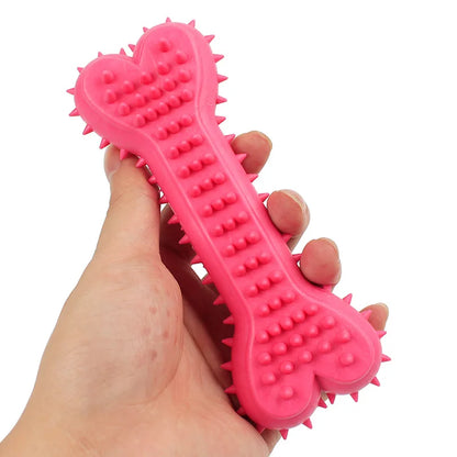 Pet Chew Toy Soft Rubber Bite-resistance Bone Shape Teeth Grinding Chewing Toys for Small Dogs Training Pet Supplies