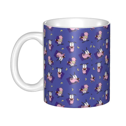 Personalized C-Courage The Cowardly Dog Coffee Mug DIY Ceramic Milk Tea Mug Cup