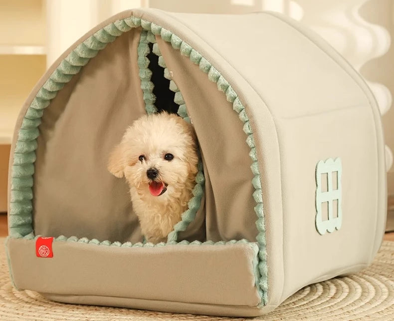 the BROADWAY DOGGY - Winter Warm Thick Dog Bed, Enclosed Spacious Large Space Pet Dog Bed Suitable for All Seasons, Soft and Comfortable Cat/Dog Tent