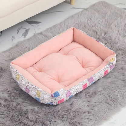 Warm Dog House Soft Nest Pet Large Dog Bed Baskets Fall Winter Kennel For Cat Washable House Puppy Supplies Cotton Kennel Mat