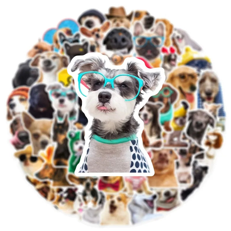 10/25/50pcs Lovely Dogs Stickers Animals Graffiti for For Phone Laptop Guitar Helmet Travel Luggage Skateboard Car DIY Toy