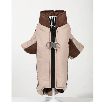 the WARMSTRIDE REFLECTIVE DOG JUMPSUIT - Windproof Dog Clothes, Winter Warm Puppy Jumpsuit, Reflective Pet Costume for Small/Medium Dogs/Cats, Chihuahua, Schnauzer Outfits