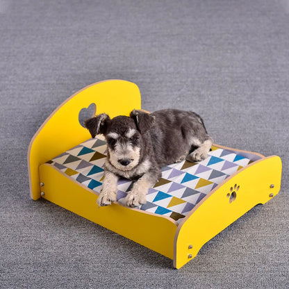 Removable Washable Four-season Universal Princess Nest Pet Dog Wooden Bed with Cushion Nest Teddy Medium and Small Dog Cat Bed