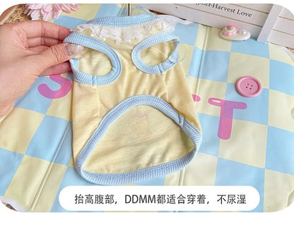 Pet Dog Cat Puppy Japanese Korean Soft Cute Spring Summer Vest Small Medium Dog Teddy Bichon Clothing Supplies