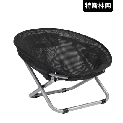 Folding Pet Bed Chair Portable Round Elevated Cat Bed Waterproof Puppy Chair Pet Moon Bed Two Height Adjustments Pet Gift