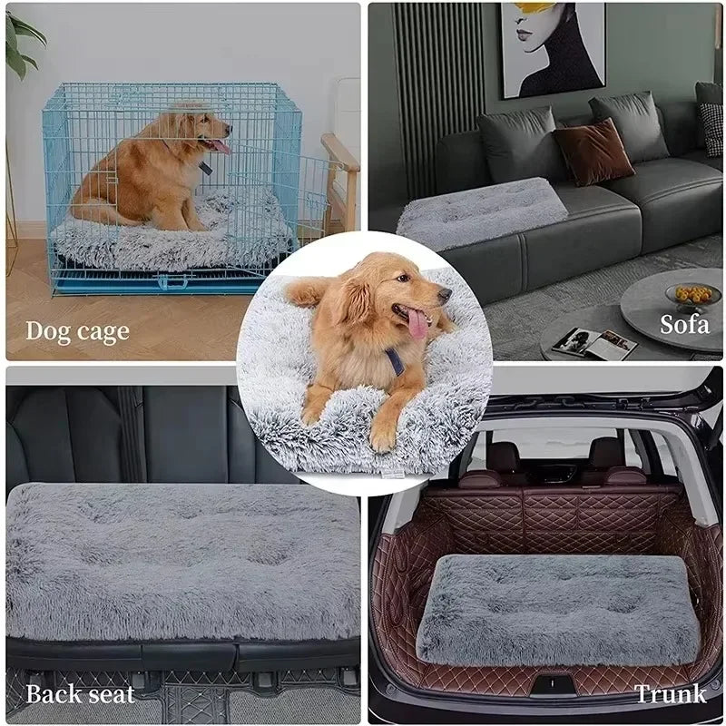 Soft Plush Dog Bed Cat Beds for Small Medium Large Dogs Removable for Cleaning Puppy Cushion Claming Dog Bed Dog Winter Supplies