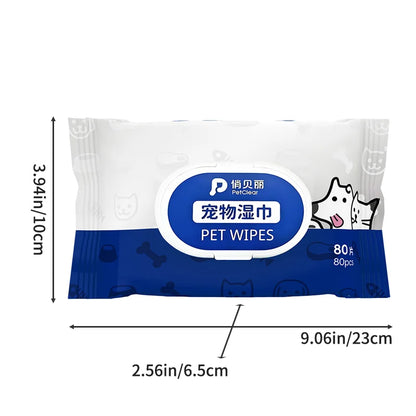 the DOGGY WET WIPES - PETCLEAR 80pcs Dog/Cat Wash-Free Wipes, Pet Bath Deodorant Wipes, Cat/Dog Disposable Grooming Tissues, Pet Cleaning Supplies