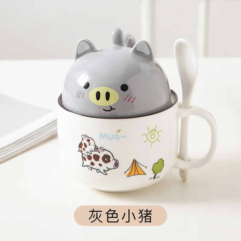 Shiba Inu Cat Coffee Cup Home Cartoon Animal Decoration Cup Creative Couple Ceramic Cup Afternoon Tea Breakfast Milk Tableware