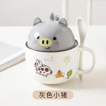 Shiba Inu Cat Coffee Cup Home Cartoon Animal Decoration Cup Creative Couple Ceramic Cup Afternoon Tea Breakfast Milk Tableware