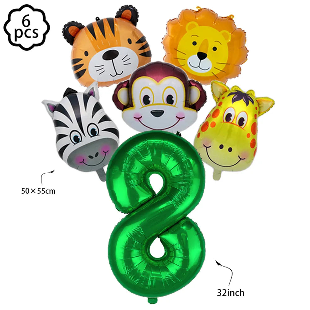 Jungle party Banner Garland Hanging swirls decor Jungle Wild One Birthday decor Safari Jungle Animals Birthday Party Decoration