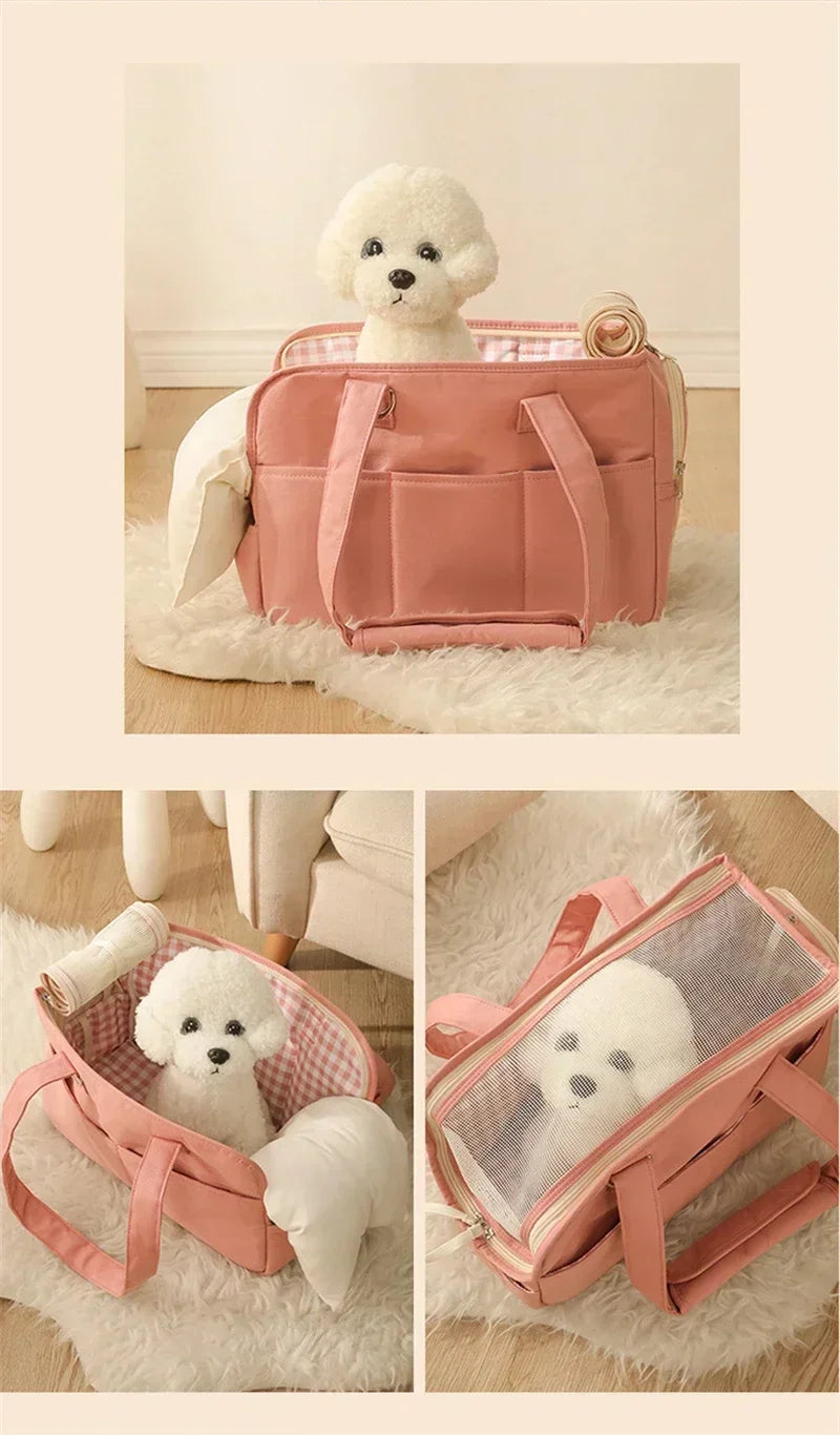 Portable Dog Carrier Handbag - Shoulder Bag for Puppy & Cat Pet Go Out Travel Bag Suitable For Small Dogs Essential Pet Supplies