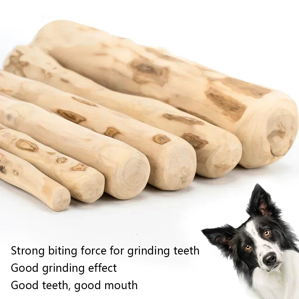 Durable Coffee Wood Chew Stick for Dogs - Natural Anxiety Relief & Teeth Cleaning Pet Toy
