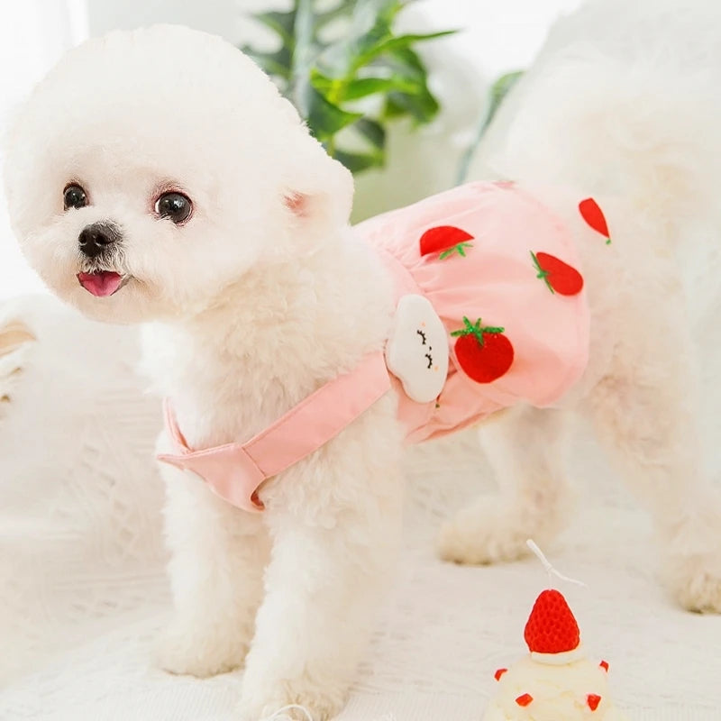 Dog Princess Dress Cute Pet Dog Mesh Dress Kitten Puppy Pet Skirt Dog Summer Dress Bow Lace Korean Poodle Chihuahua Dog Clothes