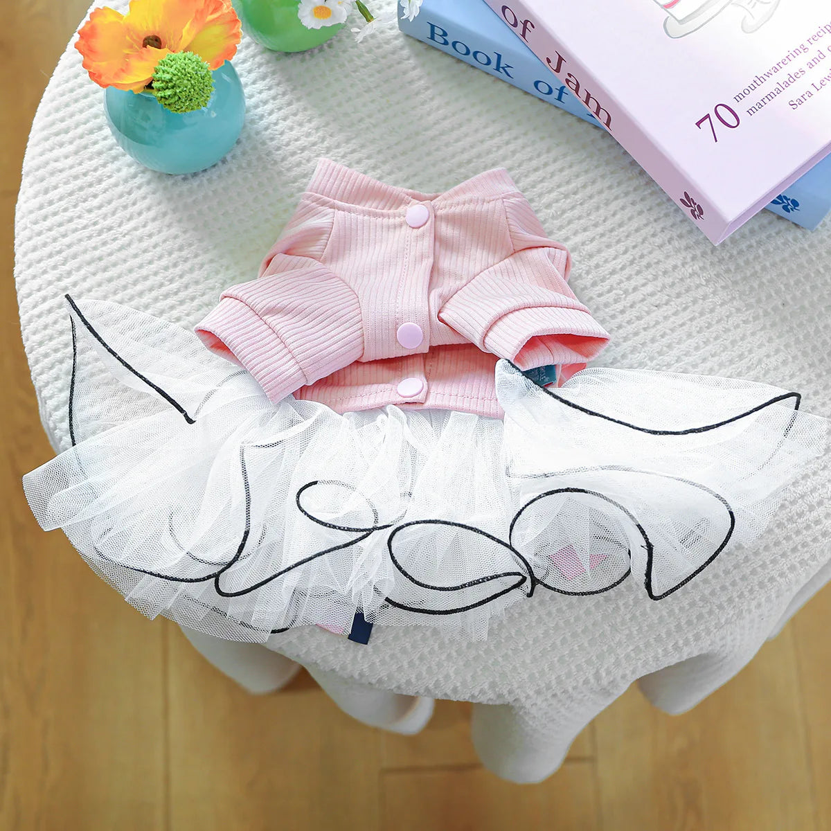 Fancy Bowtie Pet Dress For Dogs Spring Summer Puppy One Piece Apparel Girl Female Luxury  Formal Cat Wear Yorkshire Terrier Item