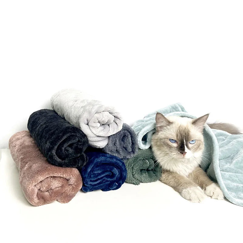 Soft Thickened Warm Dog Blanket, Washable Pet Sleeping Blanket, Cats Bed Mat Puppy Kitten Nest Pads Pet Accessories