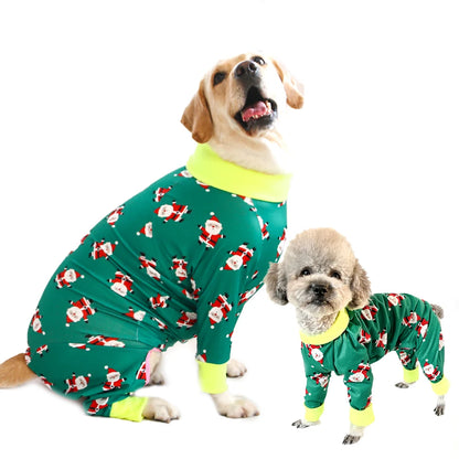 2024 New Halloween Prints Dog Four-legged Suit for Large Medium Bodysuit Dogs Pajamas PJS Full Body for Shedding Prevent Licking